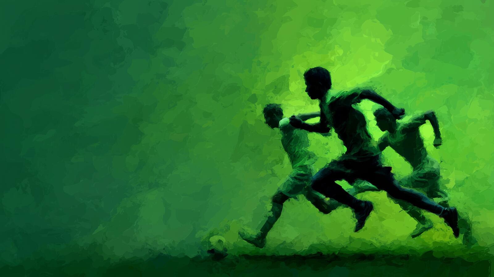 Young players in motion